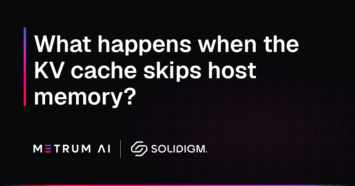 What happens when the KV cache skips host memory?